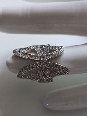 Avon Vintage Rhinestone Accented Butterfly Ring - Size 6